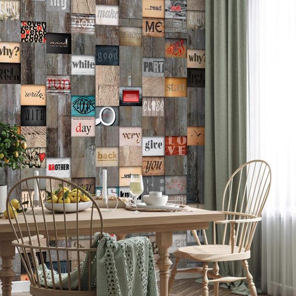 Tapisserie murale - Wooden Inscription