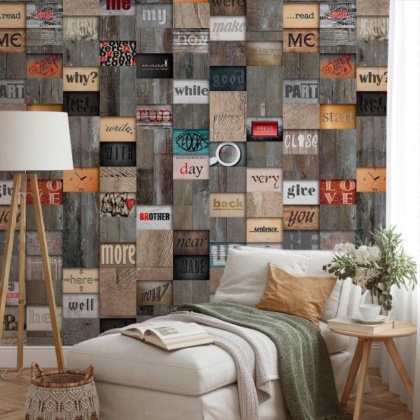 Tapisserie murale - Wooden Inscription