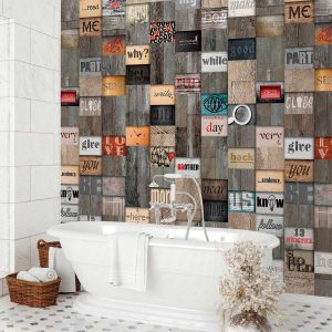 Tapisserie murale - Wooden Inscription