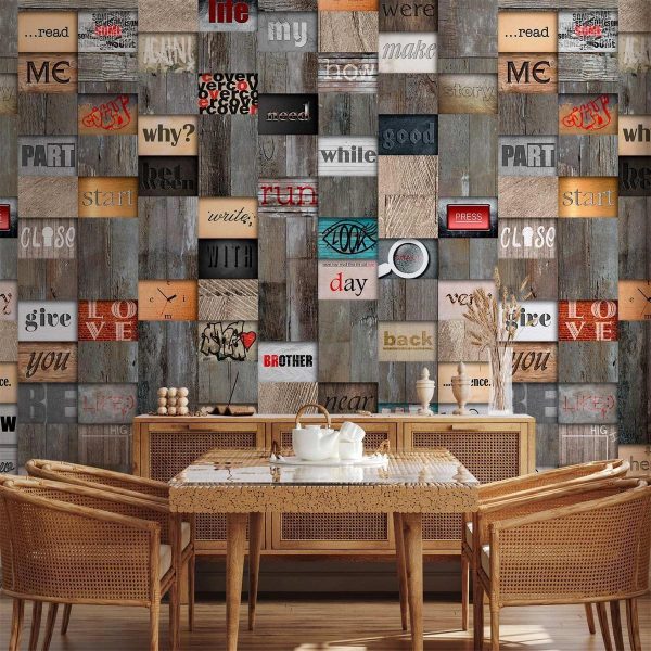 Tapisserie murale - Wooden Inscription