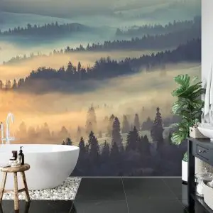 Papier Peint Forêt Dans Le Brouillard – Image 5