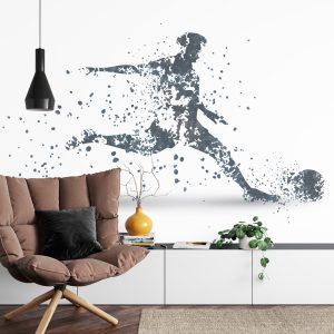 Papier Peint Joueur De Football Dans Les Tons De Gris – Image 4