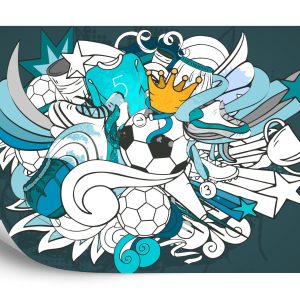 Papier Peint Football Graffiti – Image 2