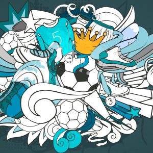 Papier Peint Football Graffiti – Image 1