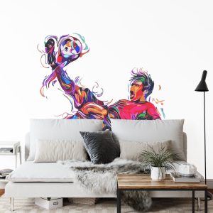 Papier Peint Joueur De Football Coloré Comme Peint – Image 3