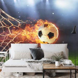 Papier Peint Football En Flammes – Image 3
