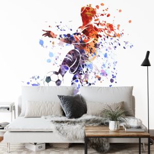 Papier Peint Joueur De Football Coloré Comme Peint – Image 3