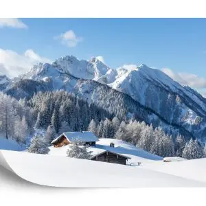 Papier Peint L'hiver Dans Les Montagnes – Image 2