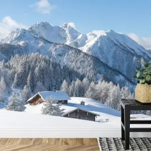 Papier Peint L'hiver Dans Les Montagnes – Image 7