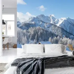 Papier Peint L'hiver Dans Les Montagnes – Image 8