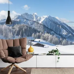 Papier Peint L'hiver Dans Les Montagnes – Image 4