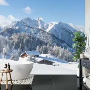Papier Peint L'hiver Dans Les Montagnes – Image 5