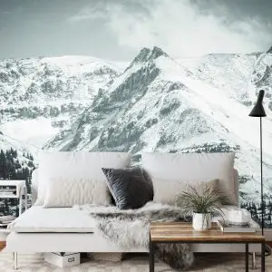 Papier Peint L'hiver Dans Les Montagnes – Image 3