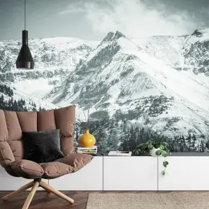 Papier Peint L'hiver Dans Les Montagnes – Image 4