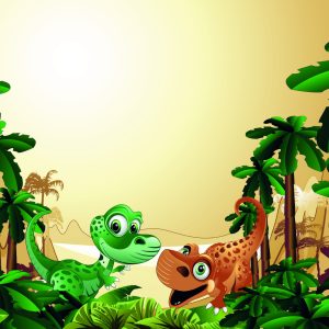 Papier Peint Pour Les Enfants - Dinosaures – Image 1