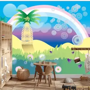 Papier Peint Pour Les Enfants - Arc-En-Ciel – Image 3