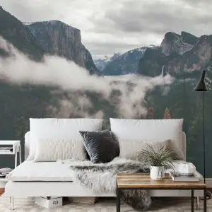 Papier Peint Forêt Dans Le Brouillard – Image 3
