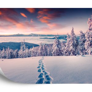 Papier Peint L'hiver Dans Les Montagnes – Image 2