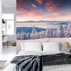 Papier Peint L'hiver Dans Les Montagnes – Image 8