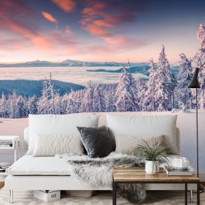 Papier Peint L'hiver Dans Les Montagnes – Image 3