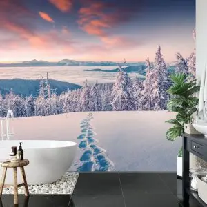 Papier Peint L'hiver Dans Les Montagnes – Image 5