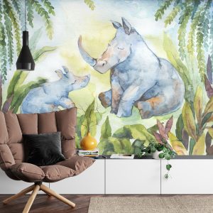 Papier Peint Rhinocéros Pour Les Enfants – Image 4