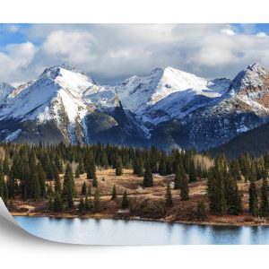 Papier Peint L'hiver Dans Les Montagnes – Image 2