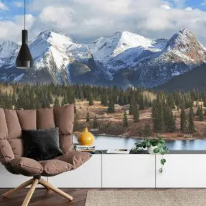 Papier Peint L'hiver Dans Les Montagnes – Image 4