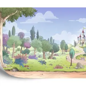 Papier Peint Pour Les Enfants - Château Au Loin – Image 2