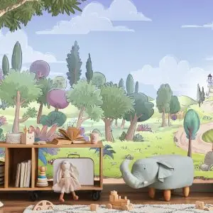 Papier Peint Pour Les Enfants - Château Au Loin – Image 5