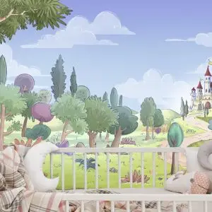 Papier Peint Pour Les Enfants - Château Au Loin – Image 6