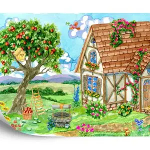 Papier Peint Pour Les Enfants - Maison Rurale – Image 2
