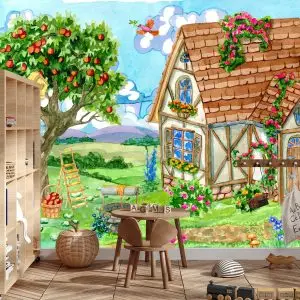 Papier Peint Pour Les Enfants - Maison Rurale – Image 3