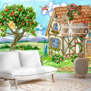 Papier Peint Pour Les Enfants - Maison Rurale – Image 4