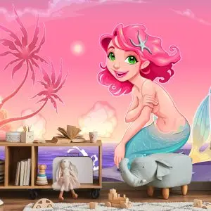 Papier Peint Pour Les Enfants - Sirène Drôle – Image 5