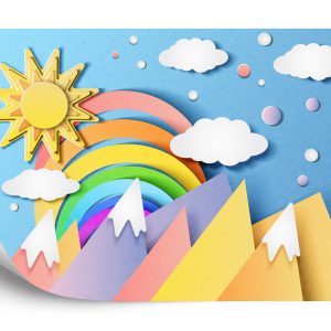 Papier Peint Pour Les Enfants - Paysage Coloré – Image 2