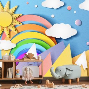 Papier Peint Pour Les Enfants - Paysage Coloré – Image 5