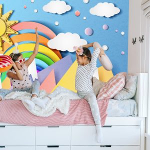 Papier Peint Pour Les Enfants - Paysage Coloré – Image 7