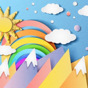 Papier Peint Pour Les Enfants - Paysage Coloré – Image 1