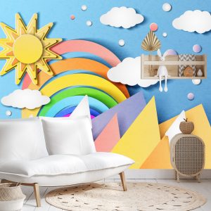 Papier Peint Pour Les Enfants - Paysage Coloré – Image 4