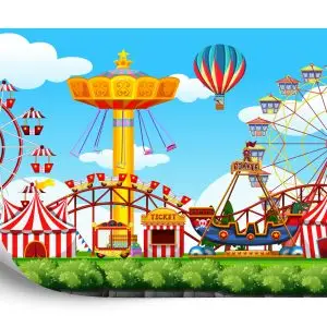 Papier Peint Pour Les Enfants - Parc D'attractions 60X90 – Image 2
