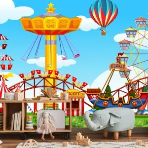 Papier Peint Pour Les Enfants - Parc D'attractions 60X90 – Image 5