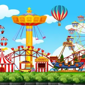Papier Peint Pour Les Enfants - Parc D'attractions 60X90 – Image 1