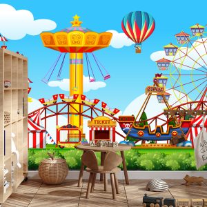 Papier Peint Pour Les Enfants - Parc D'attractions 60X90 – Image 3