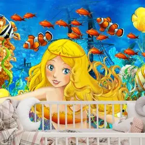 Papier Peint Pour Les Enfants - Sirène Et Poisson – Image 6