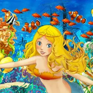 Papier Peint Pour Les Enfants - Sirène Et Poisson – Image 1