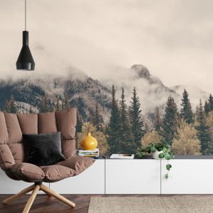 Papier Peint Forêt Dans Le Brouillard – Image 4