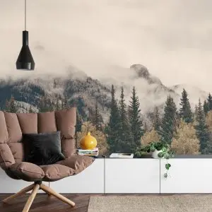 Papier Peint Forêt Dans Le Brouillard – Image 4