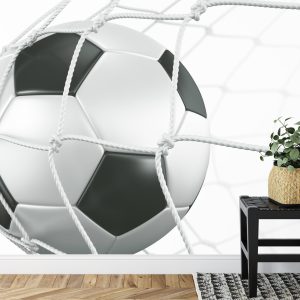 Papier Peint Ballon De Football 3D Dans Le Filet – Image 7