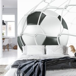 Papier Peint Ballon De Football 3D Dans Le Filet – Image 8